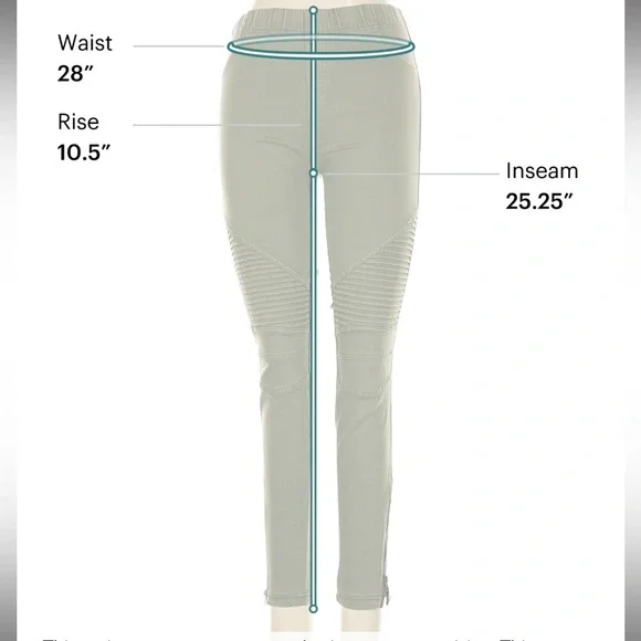 2 Pairs! Beulah Olive Green + Burgundy Moto Leggings Jeggings Size Small bundle - Picture 8 of 8